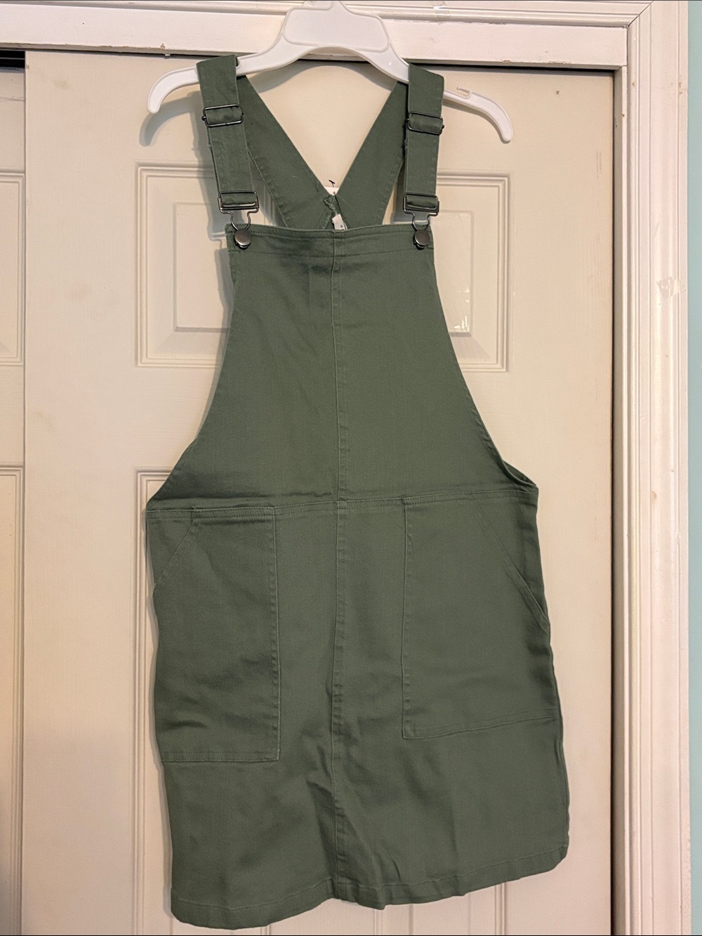 Sage Utility Overall Dress by Sage